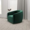 Elise - Mid-Century Modern Swivel Chair - Dark Green - Image 12
