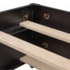 Queen Size Storage Platform Bed With 2 Big Drawers Twin Size Trundle - Espresso - Image 8