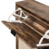 4 Door Shoe Rack, Freestanding Modern Shoe Storage Cabinet, For Entryway - Burly Wood - Image 16