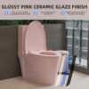 1.1 / 1.60 Gpf Dual-Flush One Piece Toilet, Water-Saving Elongated Comfort Height Floor Mounted, Soft Close 1000 Gram Map Flushing Score Toilet 23T01-Rs - Rose - Image 6