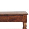 Turned Legs 2 Drawer Coffee Table - Brown - Image 5