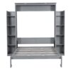 Queen Size Murphy Wall Bed With Shelves And LED Lights - Gray - Image 4