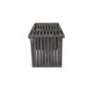 Gloaming - Outdoor Bench With Slat Design And Triangular Base - Dark Gray - Image 9