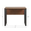 Computer Desk With Metal Legs - Dark Coffee - Image 3