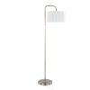 Puck - Contemporary Floor Lamp - Nickel / White - Image 4