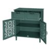 2 Door 2 Drawer Cabinet, American Furniture, Suitable For Bedroom, Living Room, Study - Dark Green - Image 19