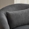 Upholstered Metal Base 360 Degree Swivel Barrel Soft Chair With Pillow, For Club, Living Room, Bedroom, Office As Well As Reading Armchair - Charcoal - Image 9