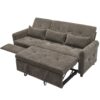 2 In 1 Sofa 3 Seater With Sofa Bed And Reversible Recliner - Dark Gray - Image 19