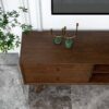 Caroline - Mid-Century Modern Style TV Stand Up To 72" - Brown / Dark Brown - Image 5