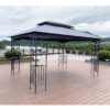 Outdoor Patio Gazebo Canopy Tent With Ventilated Double Roof And Mosquito Net (Detachable Mesh Screen On All Sides), Suitable For Lawn, Garden, Backyard And Deck - Gray - Image 7