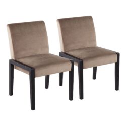 Carmen - Contemporary Chair (Set of 2) - Black / Light Brown