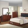 Charming Transitional Queen Bed With Storage - Cherry - Image 6