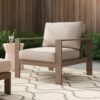 Club Chair, Wood Grained - Light Brown - Image 7
