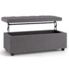 Hamilton - Lift Top Rectangular Storage Ottoman - Slate Gray - Image 4