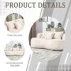 Bean Bag Sofa Lazy Sofa Comfort Lounger High Back Chair For Adults And Kids, Indoor & Outdoor - Beige - Image 6