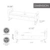 Wide Storage Soft Ottoman Bench With Armrests, Footrest Bed End Stool For Living Room, Dorm, Entryway And Bedroom - Navy - Image 2