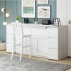 Full Size Murphy Bed With Drawers, Cabinets And USB Ports - White - Image 19