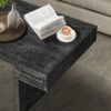 American Vintage Industrial Coffee Table, Premium Reclaimed Wood Texture, Double Tier Structure - Antique Black - Image 4
