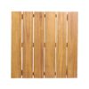 Outdoor Square Side Table With Slatted Top And Wood Frame - Teak - Image 4