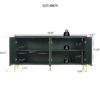 Modern Light Luxury Style Large Storage Space Sideboard With 4 Doors And Rebound Device - Olive Green - Image 3