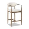 Artemis - Mixed Material Upholstered Counter Stool - Warm White - Image 2
