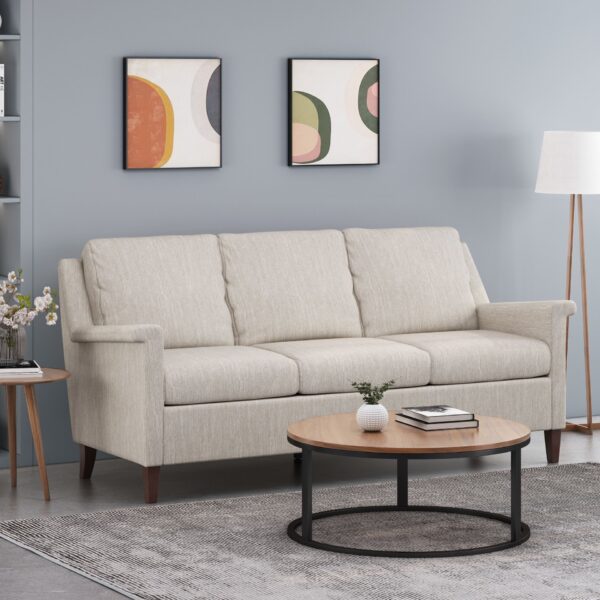 3 Seater, Stationary Sofa - Beige