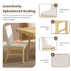 Topmax - 7 Piece Traditional Extendable Dining Table Set With Butterfly Leaf And 6 Upholstered Dining Table Set - Natural - Image 4