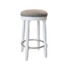 26" Counter Height Swivel Bar Stools (Set of 2) With Upholstered Seat - White - Image 6