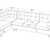 Dalia - Linen Modern Sectional Sofa With Left Facing Chaise - Dark Gray - Image 6