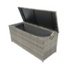 Outdoor Storage Box, 113 Gallon Wicker Patio Deck Boxes With Lid, Outdoor Cushion Storage For Kids Toys, Pillows, Towel, Wicker - Gray - Image 13