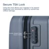 3 Piece Luggage Sets Lightweight Suitcase With Two Hooks, Spinner Wheels, Tsa Lock, (20/24/28) - Gray - Image 17