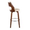 Cecina - Mid-Century Modern Barstool With Swivel (Set of 2) - Walnut / Cream - Image 3