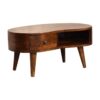 Mini Chesnut Wave Coffee Table - Chestnut - Image 2