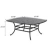 64" Square Dining Table - Dark Lava Bronze - Image 3
