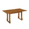 Modern 6 Piece Extendable Dining Table Set With 4 Wicker Back Upholstered Dining Chairs And Long Bench, 2 Removable Leaf - Walnut - Image 13