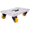 Movers Dolly Heavy Duty Furniture Dolly Trolley Cart, Aluminum Frame With 3" Tpu Professional Casters With Brake Option (Set of 2) - Silver - Image 8