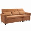 2 In 1 Sofa 3 Seater Sofa With Sofa Bed And Reversible Recliner - Orange - Image 14