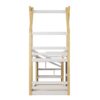 Twin Over Twin House Bunk Bed With White Storage Staircase And 2 Blackboards - White / Natural - Image 4