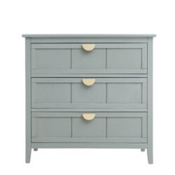 3 Drawer Cabinet, American Furniture, Suitable For Bedroom, Living Room, Study - Light Gray