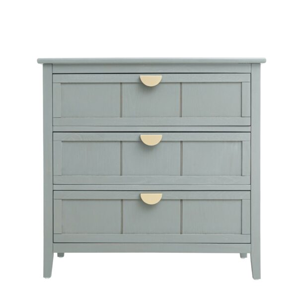 3 Drawer Cabinet, American Furniture, Suitable For Bedroom, Living Room, Study - Light Gray