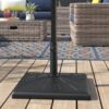42 Pound Square Resin Umbrella Base - Black - Image 9