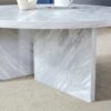 A Multi Style Decor Friendly Round Coffee Table, Featuring Modern Minimalism And Nordic Flair - White - Image 9