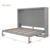 Queen Size, Murphy Wall Bed - Gray - Image 11