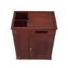 Traditional End Table With Charging Station, Narrow Side Table With USB Ports And Outlets - Red Walnut - Image 11