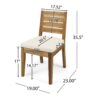 Outdoor 7 Piece Dining Set With Cushions - Sandblasted Natural / Beige - Image 12