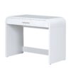 Makeup Vanity Table With Mirror Touch Screen Lighted Mirror, Dressing Table With Drawer For Bedroom - White - Image 15