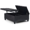 Harrison - Coffee Table Storage Ottoman - Distressed Black - Image 8
