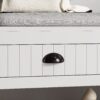 Modern 3 In 1 Hallway Hall Tree With Storage Drawers, Coat Rack, Shoe Rack Bench, And Cushion - Gray - Image 10