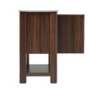 36" Modern Bathroom Vanity With Rectangle Ceramic Sink, Bathroom Cabinet And 45 Degrees Free Handle Design Soft Closing Doors, 1 Open Shelf At The Bottom - Dark Brown - Image 22