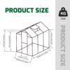 Newly Marketed Gain Height Windproof Aluminum Greenhouse 6 X 6 Ft Polycarbonate Greenhouse Raised Base And Anchor Aluminum Heavy Duty Walk - In Greenhouses For Outdoor Backyard In All Season - Green - Image 6